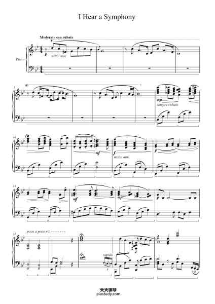 “I Hear a Symphony”钢琴谱-Cody Fry (arr. EJ Marcos)-免费下载-天天钢琴