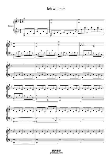 “Ich will nur”钢琴谱-Philipp Poisel Arr.: Benedikt Waldheuer Noten: Niklas Stockhausen-免费下载-天天钢琴