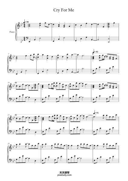 “Cry For Me (feat. Ami)”钢琴谱-ROSEMARY GERTRUDE HURLEY-免费下载-天天钢琴