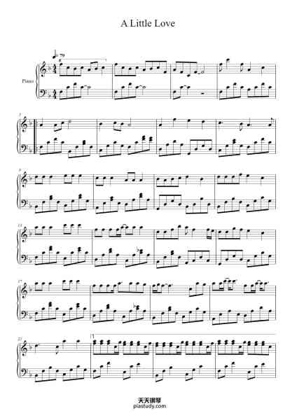 “A Little Love”钢琴谱-Composer-免费下载-天天钢琴