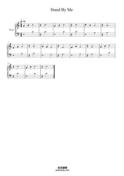 “Stand By Me”钢琴谱-Ben E. King-免费下载-天天钢琴
