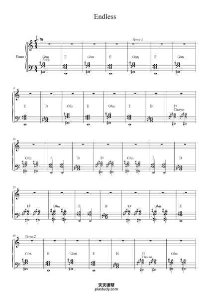 “Endless”钢琴谱-Cory Asbury-免费下载-天天钢琴