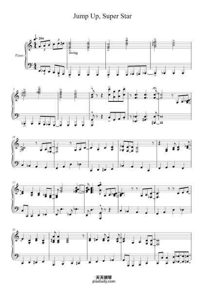 “Jump Up, Super Star”钢琴谱-Pauline and the New Donk Players, Arr. By McKay Fife-免费下载-天天钢琴