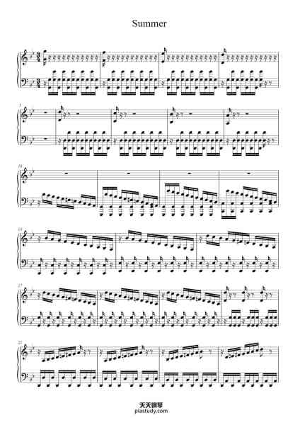 “The Four Seasons - Summer in G Minor, RV. 315: III. Presto”钢琴谱-Antonio Vivaldi-免费下载-天天钢琴