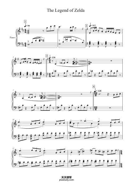 “The Legend of Zelda”钢琴谱-Koji Kondo-免费下载-天天钢琴
