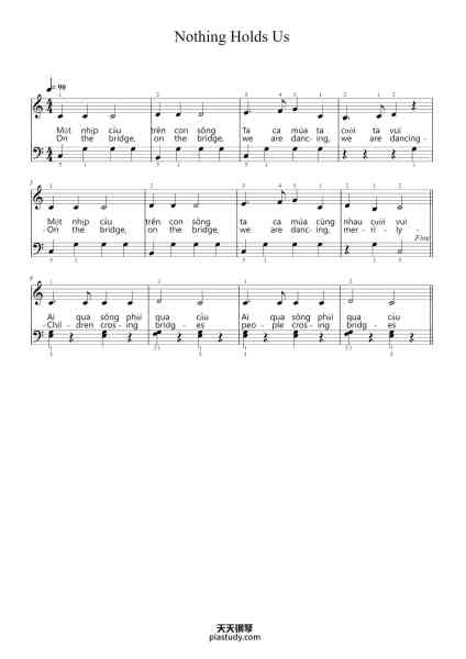 “Nothing Holds Us”钢琴谱--免费下载-天天钢琴