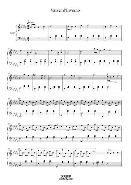 “Valzer d'Inverno”钢琴谱-Andrea Vanzer-免费下载-天天钢琴