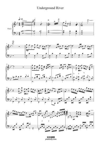 “Underground River”钢琴谱-Original Composer: Kevin Penkin-免费下载-天天钢琴