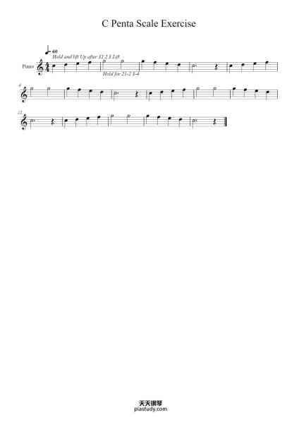 “C Penta Scale Exercise”钢琴谱--免费下载-天天钢琴
