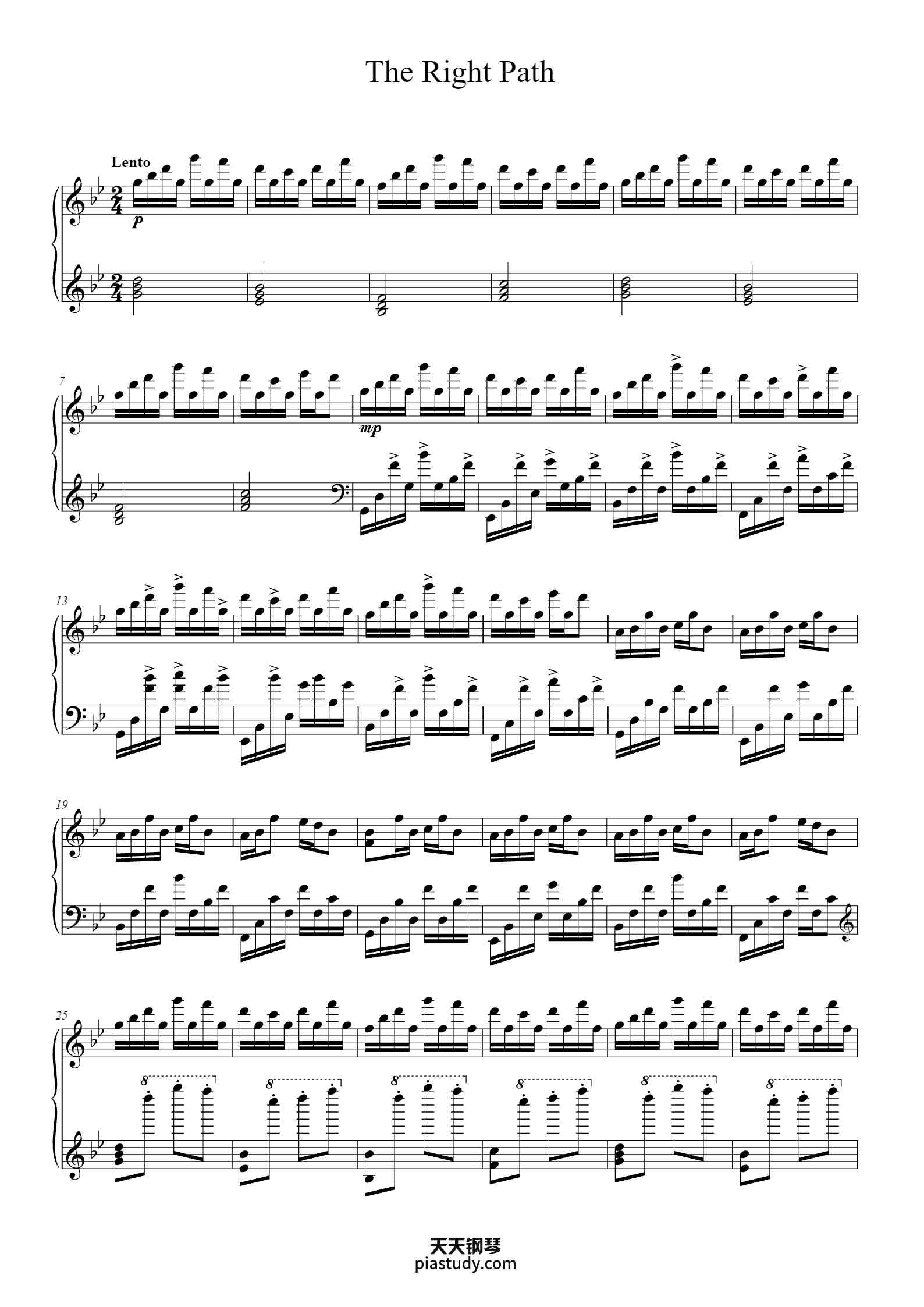 The Right Path钢琴谱 - Thomas Greenberg - free piano sheet music ...