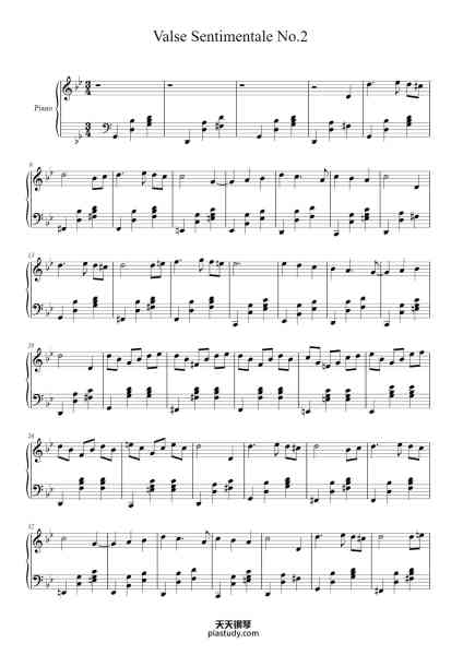 “Valse Sentimentale No.2”钢琴谱-Eric Christian-免费下载-天天钢琴