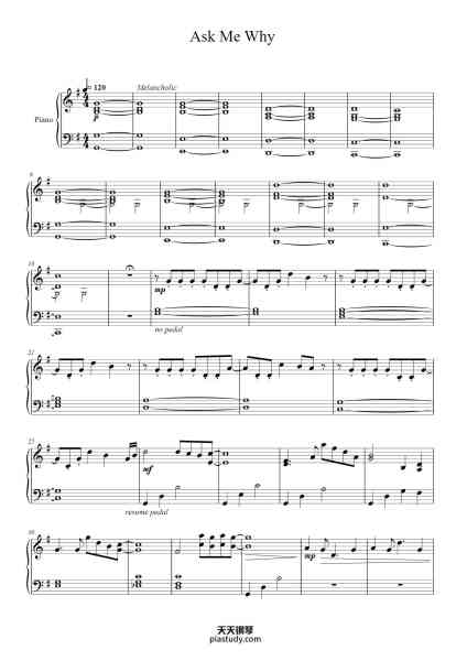 “Ask Me Why – Joe Hisaishi (Mother's Message)”钢琴谱-Joe Hisaishi-免费下载-天天钢琴