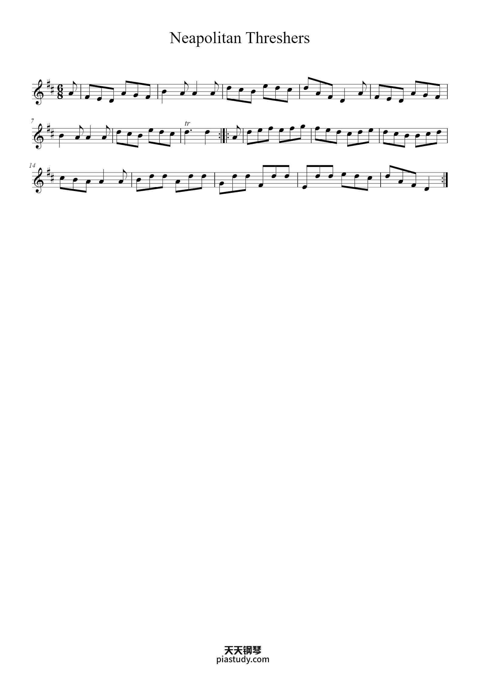 Neapolitan Threshers钢琴谱 - Emerson Brooks - free piano sheet music ...