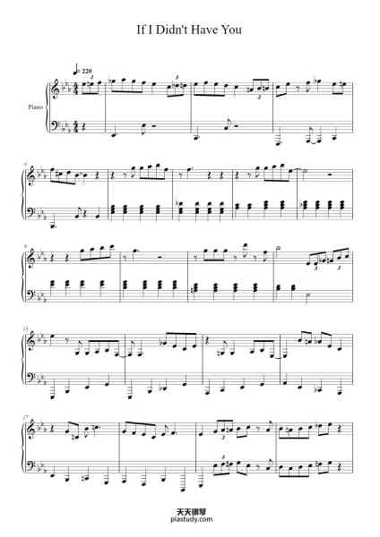 “Monsters, Inc. (If I Didn't Have You)”钢琴谱-Randy Newman-免费下载-天天钢琴