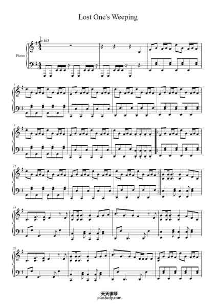 “Lost One's Weeping”钢琴谱-Neru-免费下载-天天钢琴