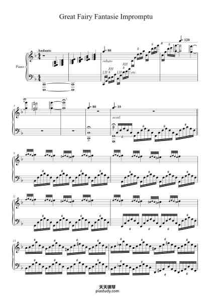 “Great Fairy Fantasie Impromptu”钢琴谱-arr. DS-免费下载-天天钢琴
