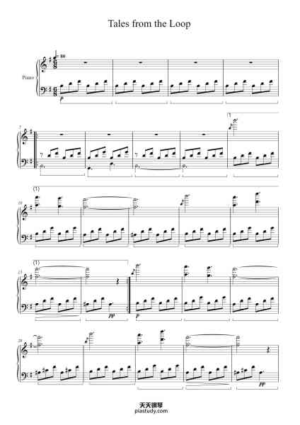 “Tales from the Loop”钢琴谱-Philip Glass, Paul Leonard-Morgan-免费下载-天天钢琴