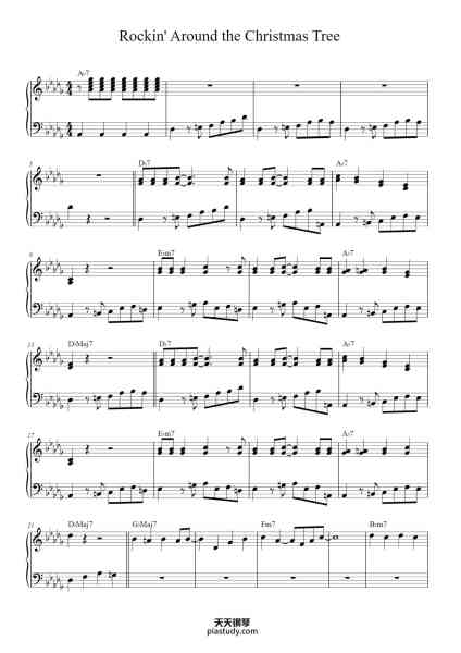 “Rockin' Around the Christmas Tree”钢琴谱-Campvic Briddunn-免费下载-天天钢琴