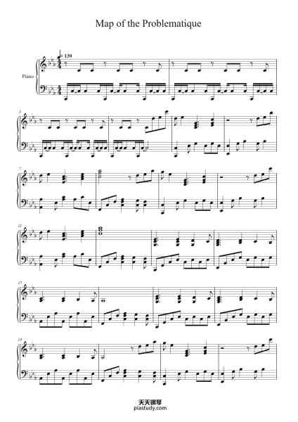 “Map of the Problematique”钢琴谱-Muse arr. Aphelea-免费下载-天天钢琴