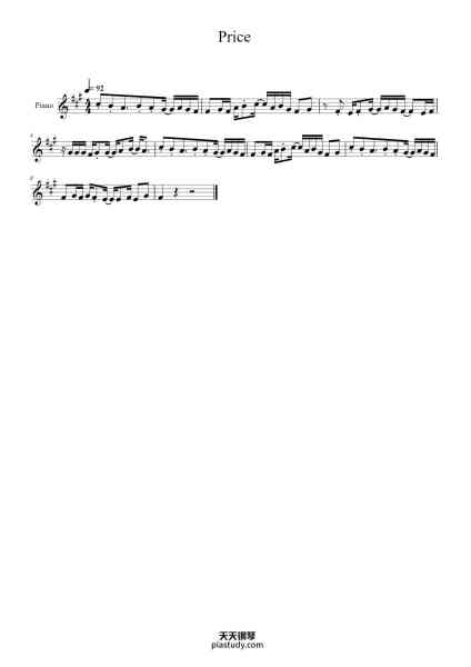 “Price”钢琴谱-Shoji Meguro-免费下载-天天钢琴
