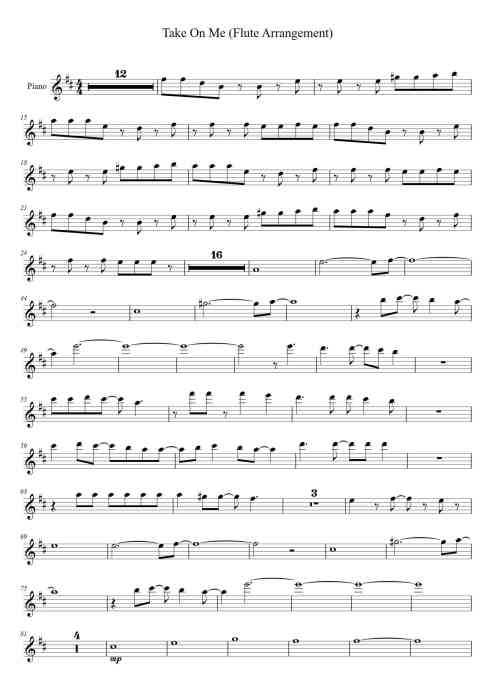 Take On Me (Flute Arrangement)