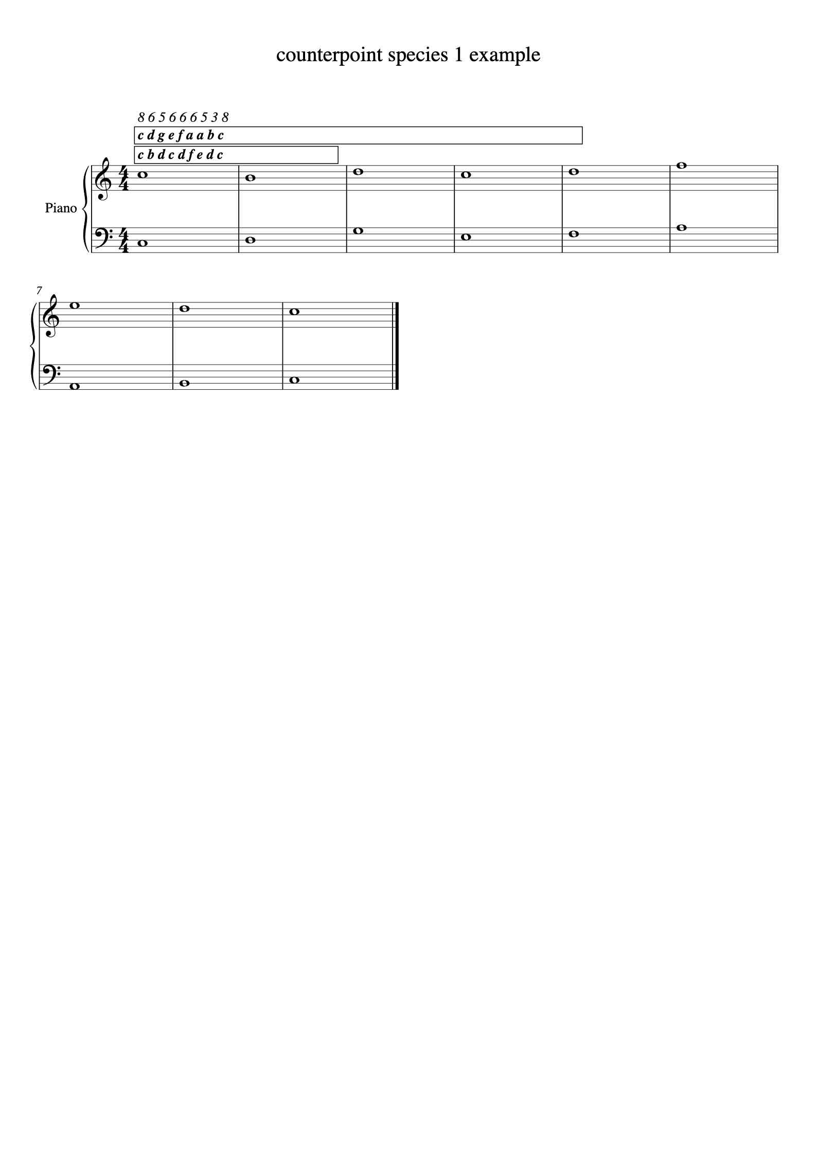 'counterpoint species 1 example' - Beginner Piano Sheet Music by Billy ...