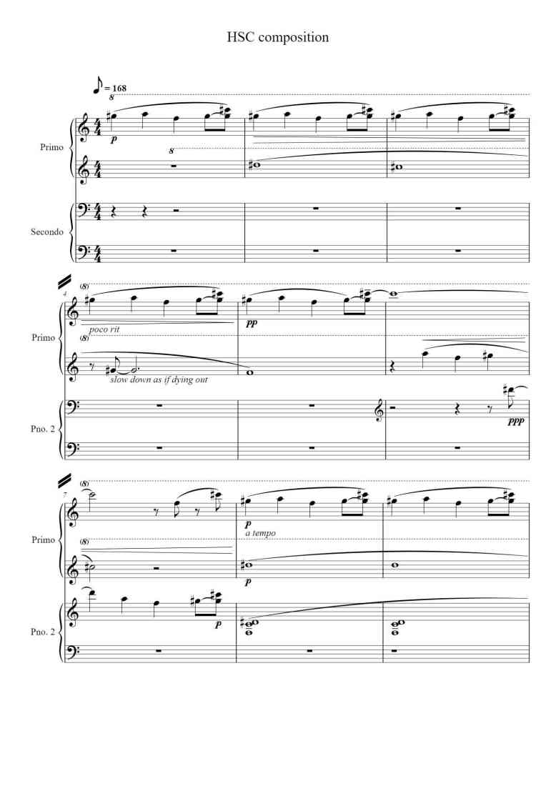 'HSC composition' - Piano Sheet Music By Marlon Wanigesekera | TOPiano