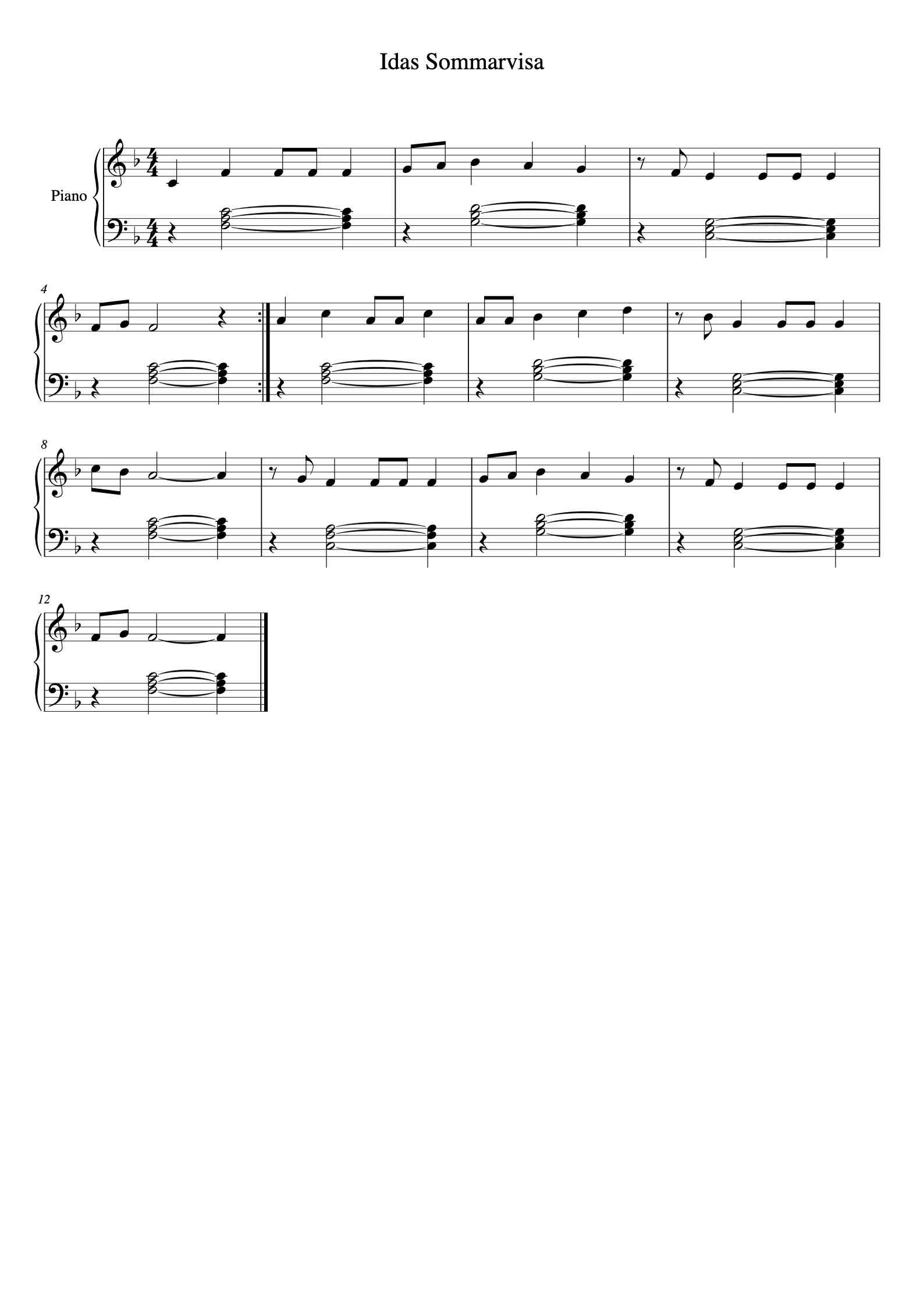 Idas Sommarvisa Piano Sheet Music By David TOPiano idas-sommarvisa-piano-sheet-music-by-david-topiano