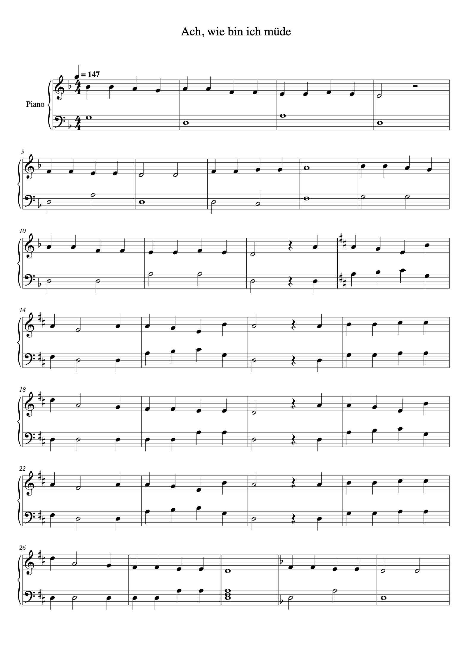 Ach Wie Bin Ich Müde Learning Detlev Jöcker's "Ach, wie bin ich müde" Piano Lessons | TOPiano