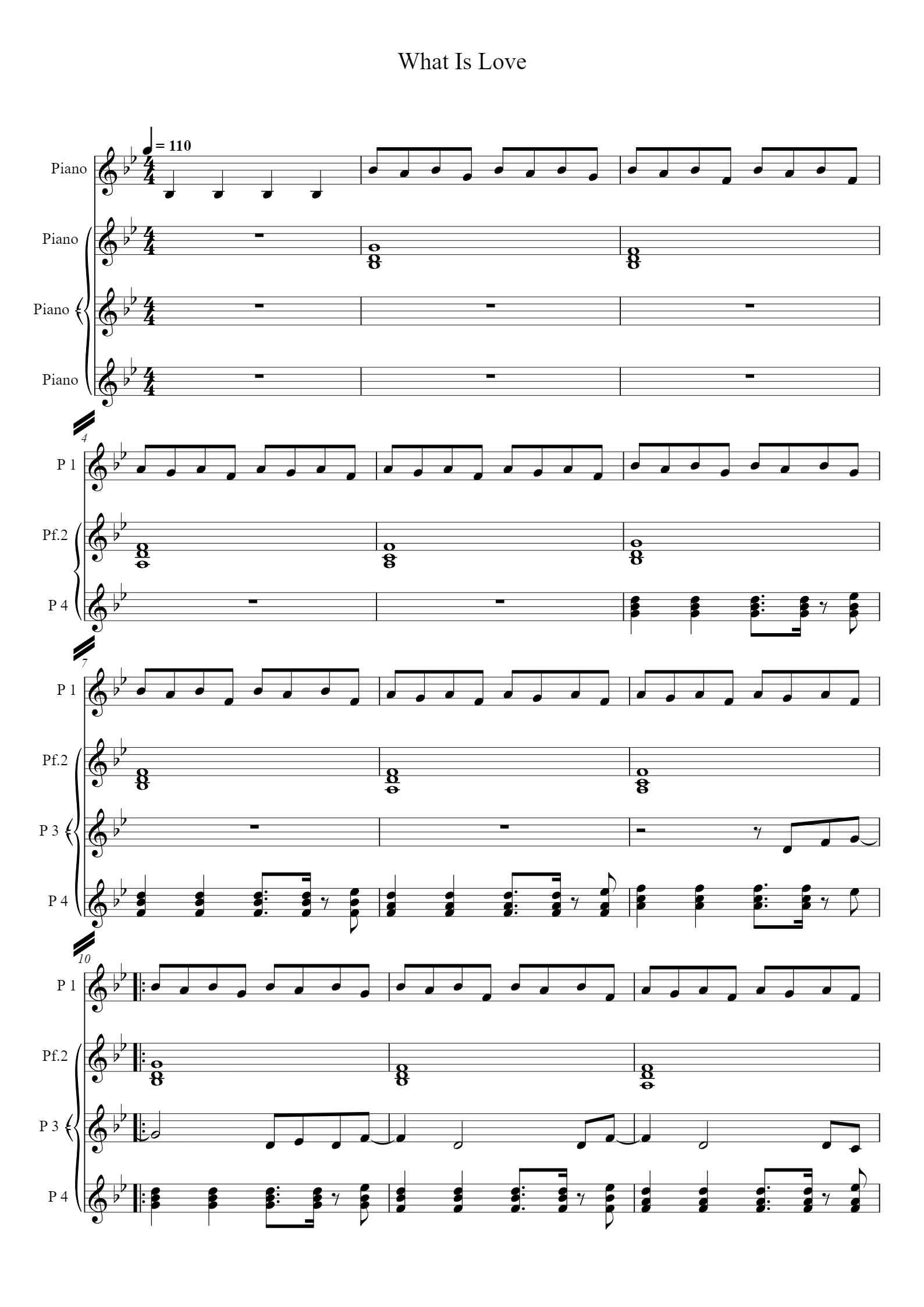 'What Is Love' - Piano Sheet Music By Haddaway | TOPiano
