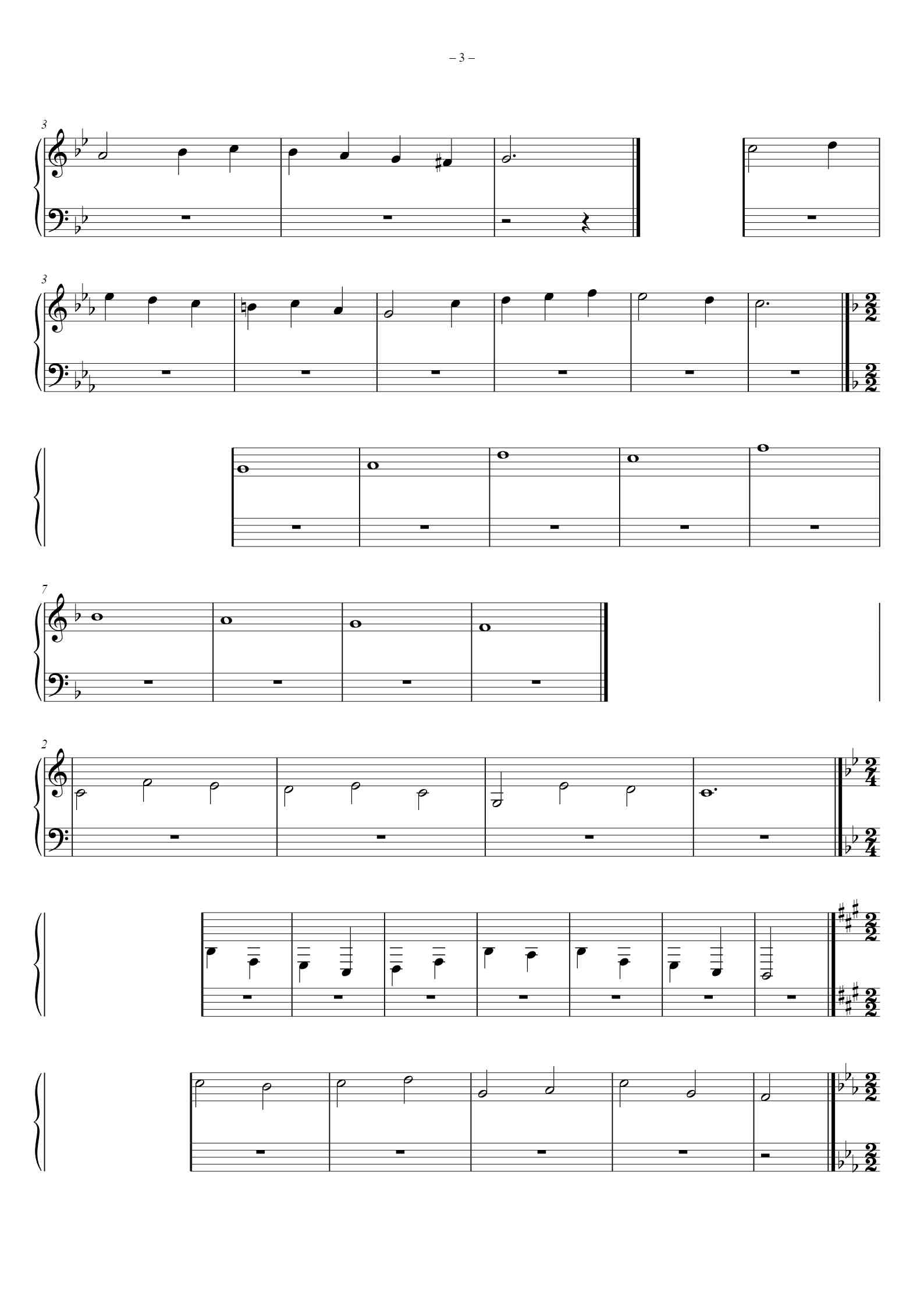 'Cantus Firmi For Counterpoint Practice' - Beginner Piano Sheet Music ...
