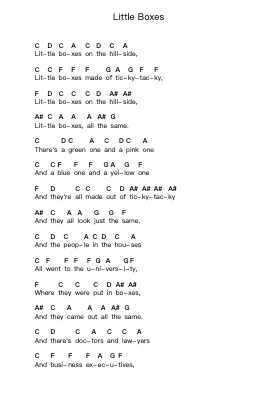 Little Boxes 钢琴字母谱由 Linkin Park - 编曲 Gembur
