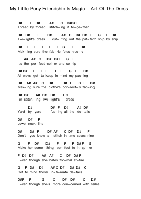My Little Pony Friendship Is Magic - Art Of The Dress Nota surat piano oleh Misc Cartoons - Arr.Primeg