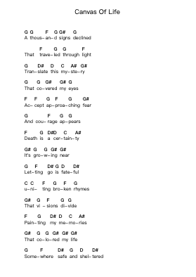 Canvas Of Life Nota surat piano oleh Epica - Arr.Sajoy