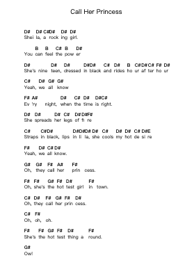 Call Her Princess Nota surat piano oleh Axel Rudi Pell - Arr.Lytnoah