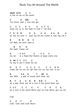 Rock You All Around The World ピアノの音符 by Judas Priest - Arr.Blandel