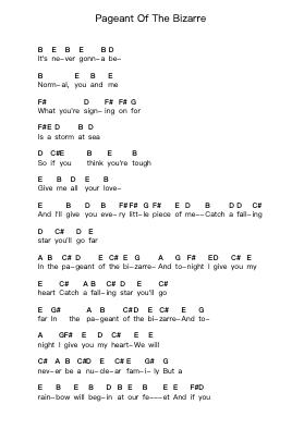 Pageant Of The Bizarre Ghi chú đàn piano bởi Zero 7 - Arr.Saxbraith
