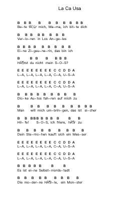 La Ca Usa Catatan huruf piano oleh Stereo Total - Arr.Leacoln Galow