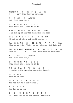 Created Piano letter notes by Portugal. The Man - Arr.Priney Grelen