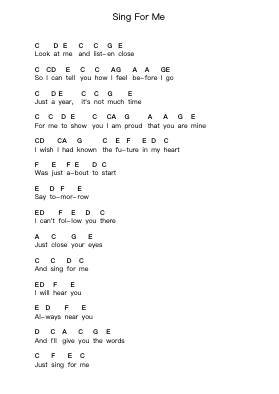 Sing For Me Piano letter noten van Yellowcard - Arr.Hooshua