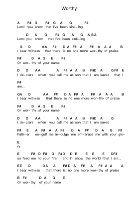 Worthy पियानो पत्र नोट्स द्वारा The Crimson Armada - Arr.Whittrine Pruham
