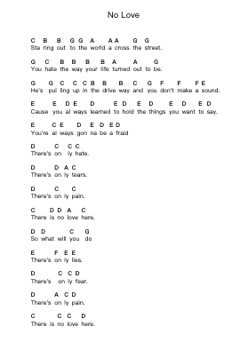 No Love Piano letter noten van Simple Plan - Arr.Kawar Rusfrank