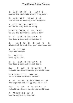 The Plains Bitter Dancer Piano letter notes by Fleet Foxes - Arr.Carlwilde Yonngcam