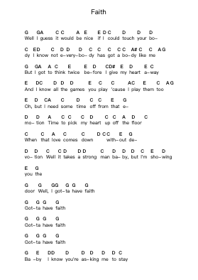 Faith Ghi chú đàn piano bởi Limp Bizkit - Arr.Ertes
