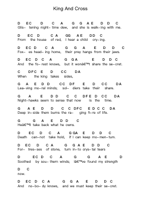 King And Cross ピアノの音符 by Asgeir - Arr.Dawnbian Sherqe