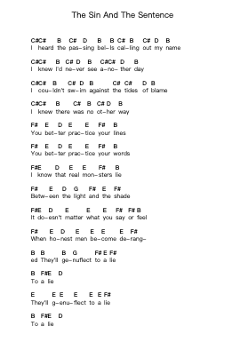 The Sin And The Sentence 鋼琴字母譜由 Trivium - 編曲 Jorthodore Adegee