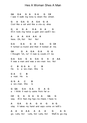 Hes A Woman Shes A Man 鋼琴字母譜由 Scorpions - 編曲 Leomos