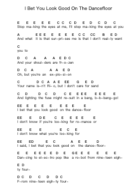 I Bet You Look Good On The Dancefloor Catatan huruf piano oleh Arctic Monkeys - Arr.Backwey Naric