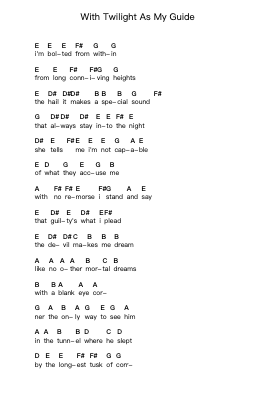 With Twilight As My Guide Notas de piano en letras por The Mars Volta - Arr.Dempron Jacbess