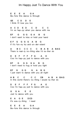 Im Happy Just To Dance With You 피아노 악보 The Beatles - 편곡 Jesphy Vebmons